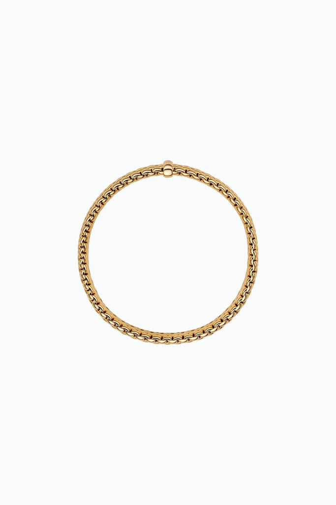 Fope Panorama Yellow Gold Bracelet with a White Diamond