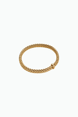 Fope Vendome Yellow Gold Bracelet with a White Diamond in Medium size