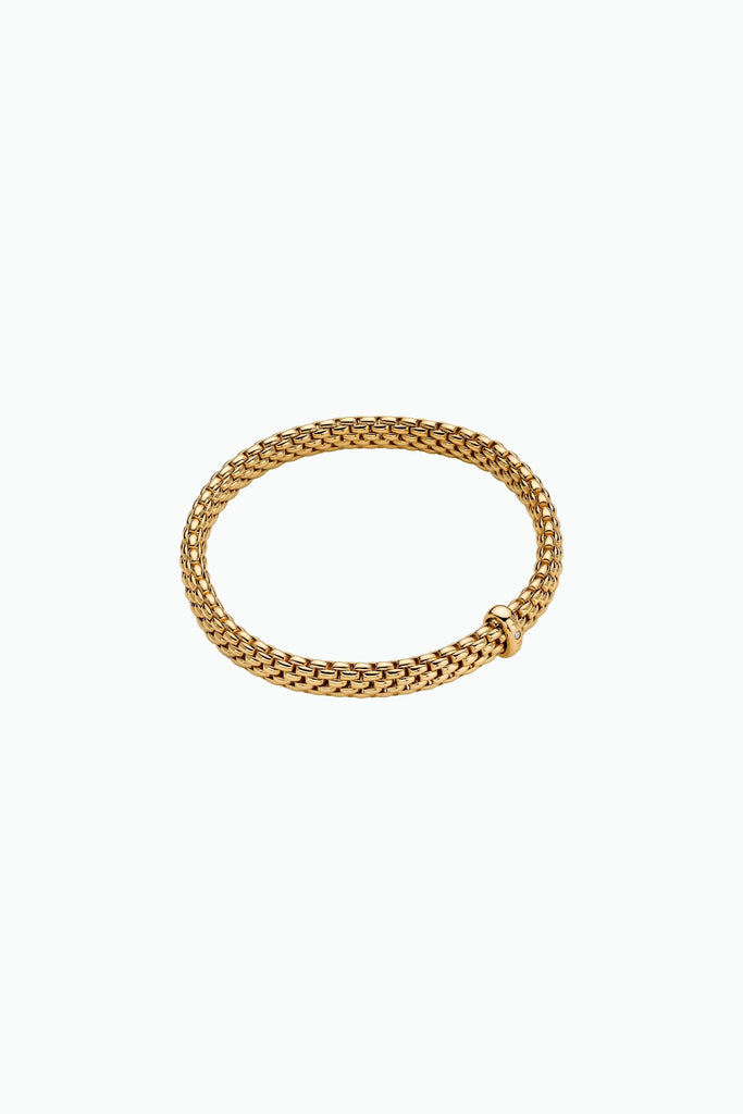 Fope Vendome Yellow Gold Bracelet with a White Diamond Small