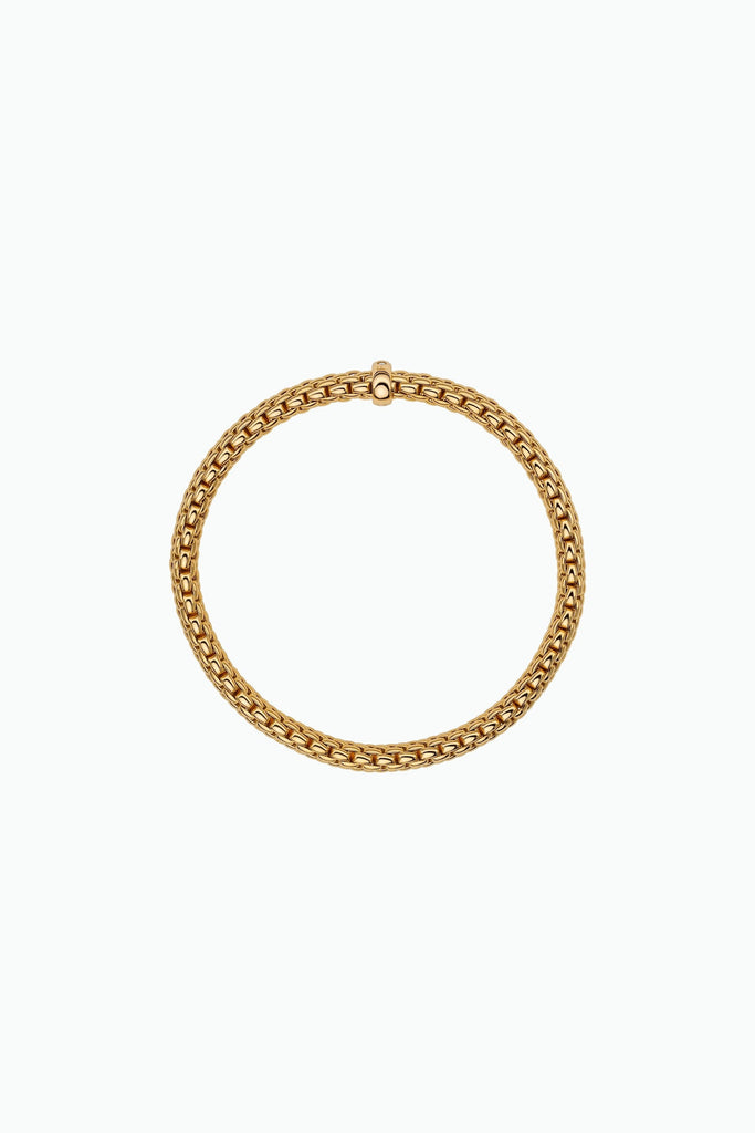 Fope Vendome Yellow Gold Bracelet with a White Diamond Small