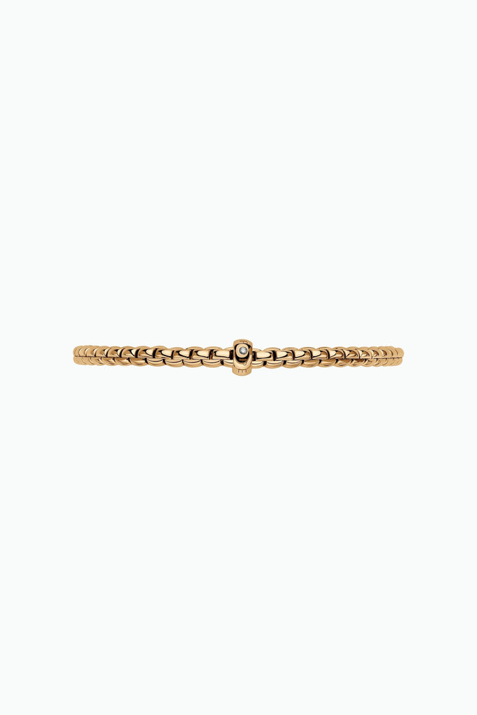 Fope Eka Yellow Gold Bracelet with a white diamond small