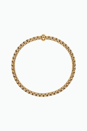 Fope Eka Yellow Gold Bracelet with a white diamond small