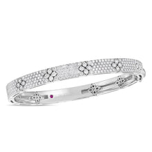 Load image into Gallery viewer, Roberto Coin Love In Verona Diamond Bangle in 18k white gold with pave diamonds