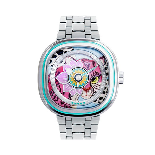 SEVENFRIDAY Papa Don’t Preach Silver Leopard