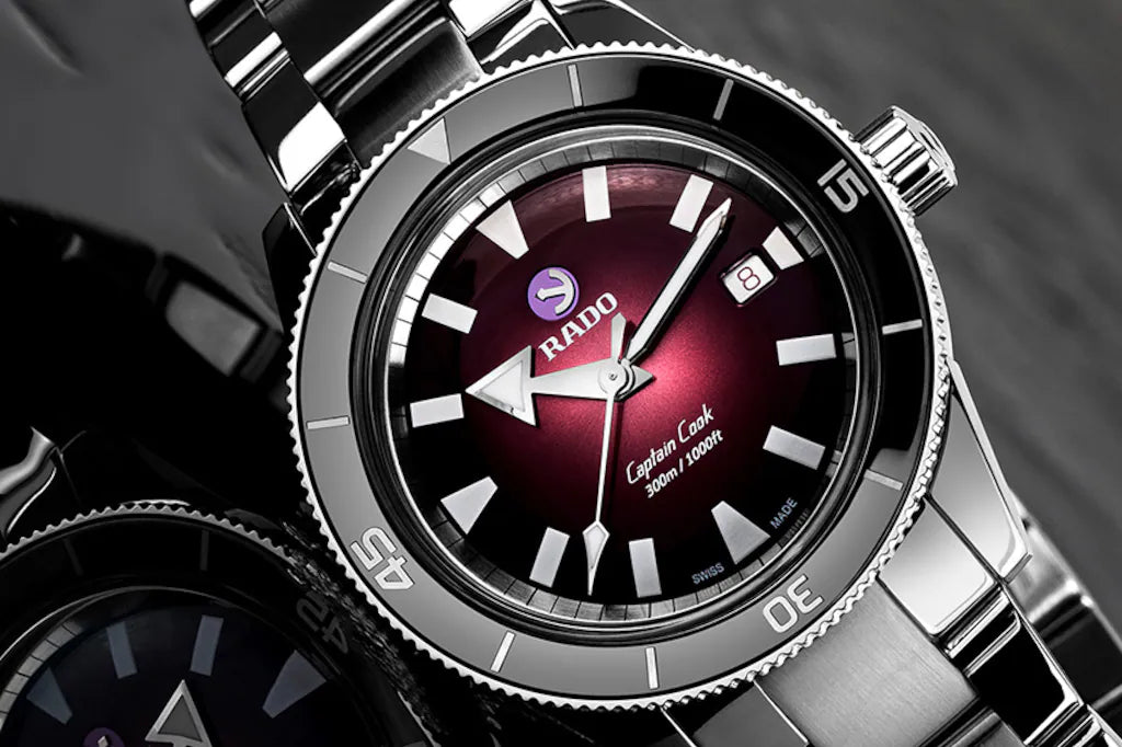 Rado Captain Cook Automatic Red on Steel Sport Bracelet -42mm