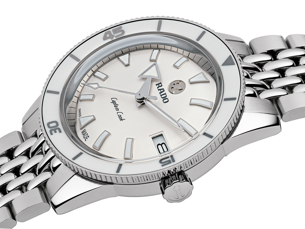 Rado Captain Cook Automatic White 37mm on Steel Bracelet