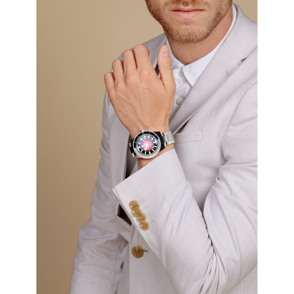 Rado Captain Cook Automatic Red on Steel Sport Bracelet -42mm