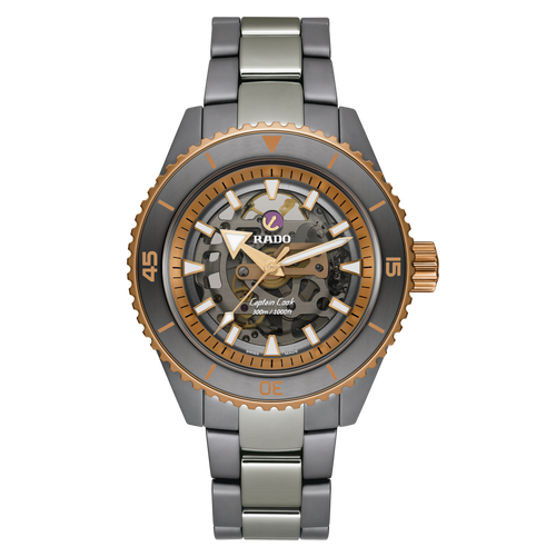Rado Captain Cook High-Tech Black Ceramic Skeleton Grey