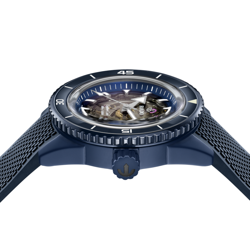 Rado Captain Cook High-Tech Blue Ceramic Skeleton on Rubber