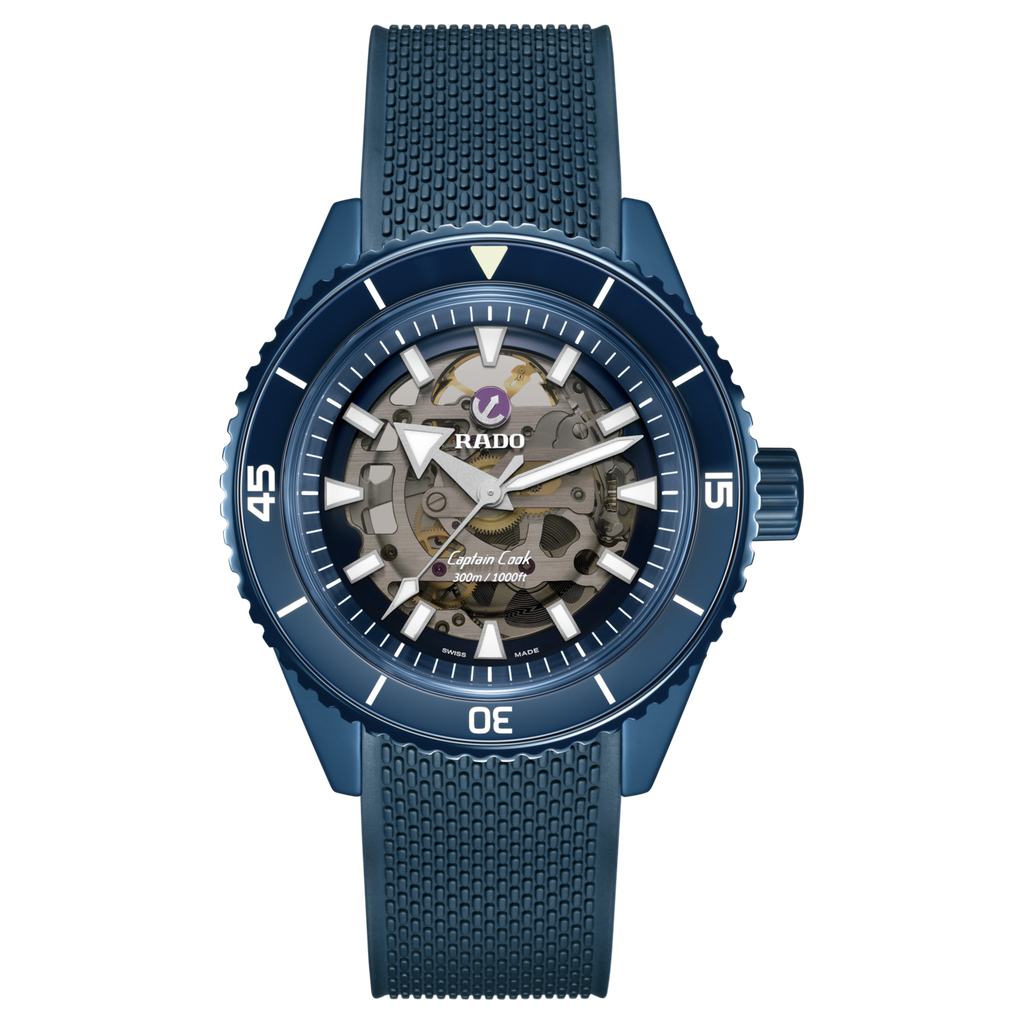 Rado Captain Cook High-Tech Blue Ceramic Skeleton on Rubber