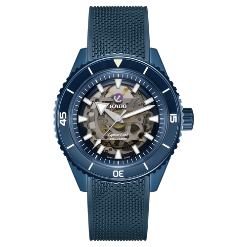 Rado Captain Cook High-Tech Blue Ceramic Skeleton on Rubber