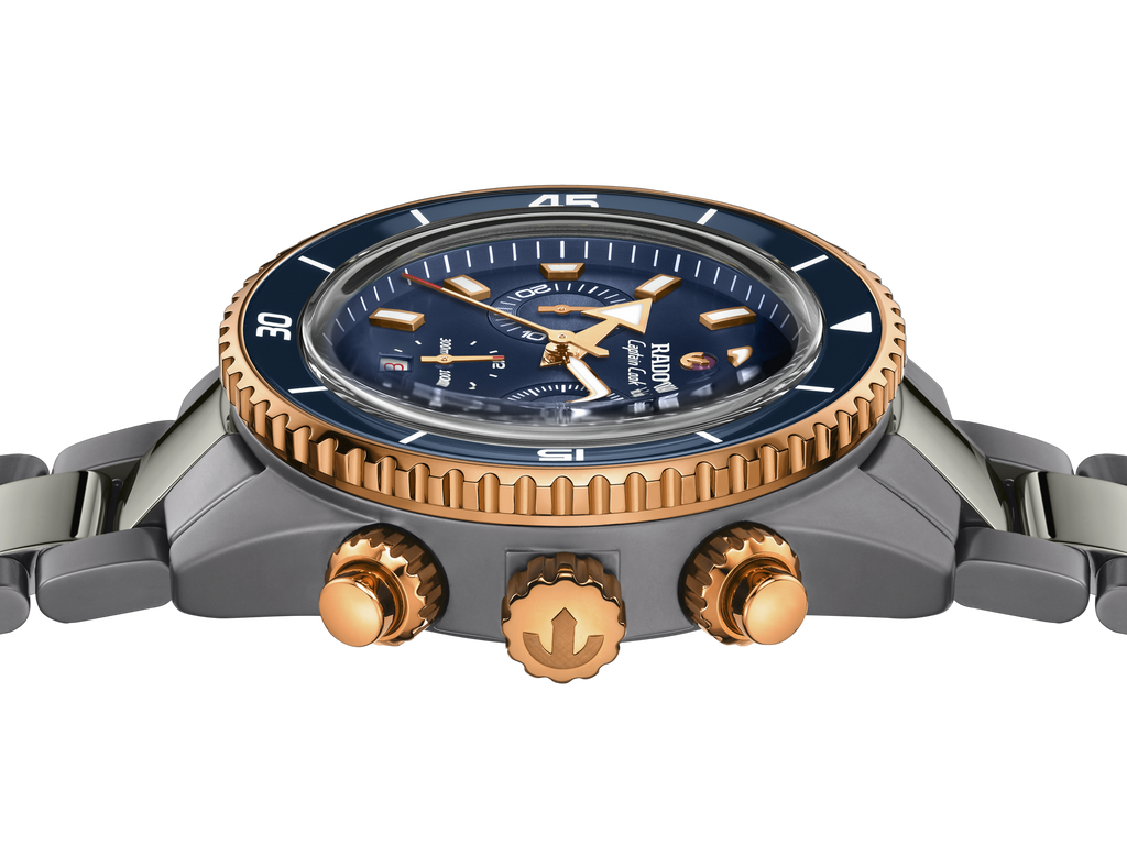 Rado Captain Cook High-Tech Ceramic Automatic Chronograph -Blue Dial