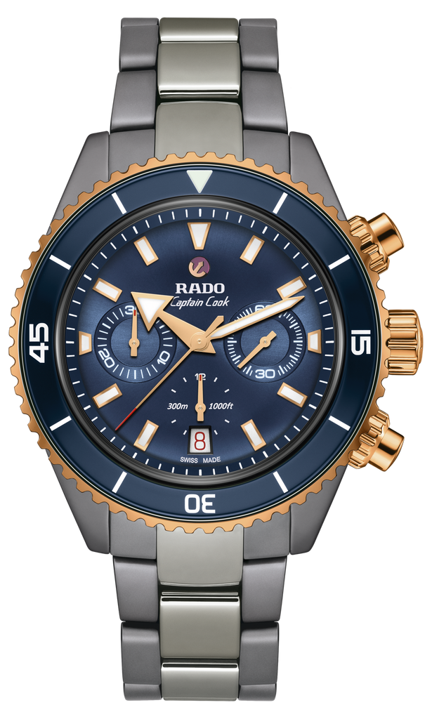 Rado Captain Cook High-Tech Ceramic Automatic Chronograph -Blue Dial