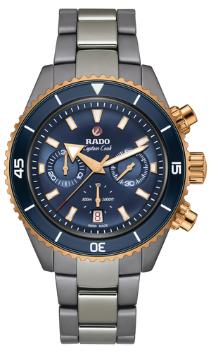 Rado Captain Cook High-Tech Ceramic Automatic Chronograph -Blue Dial