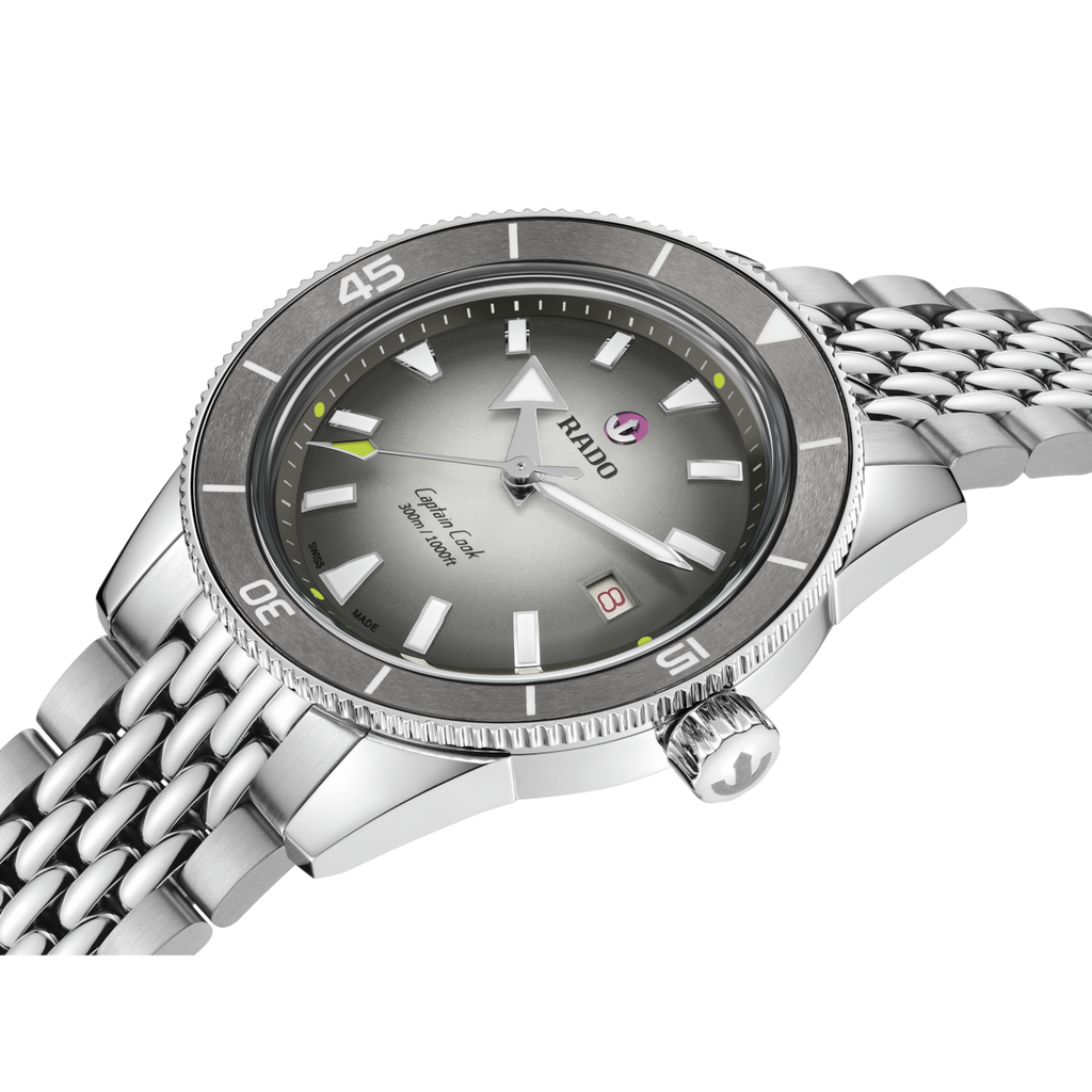 Rado Captain Cook X Tennis Limited Edition Grey 39mm on Bracelet -extra nato straps