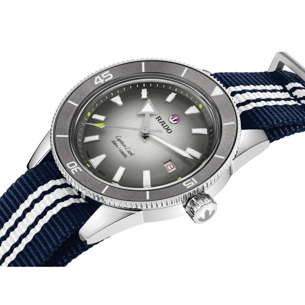 Rado Captain Cook X Tennis Limited Edition Grey 39mm on Bracelet -extra nato straps