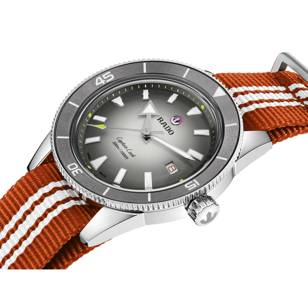Rado Captain Cook X Tennis Limited Edition Grey 39mm on Bracelet -extra nato straps