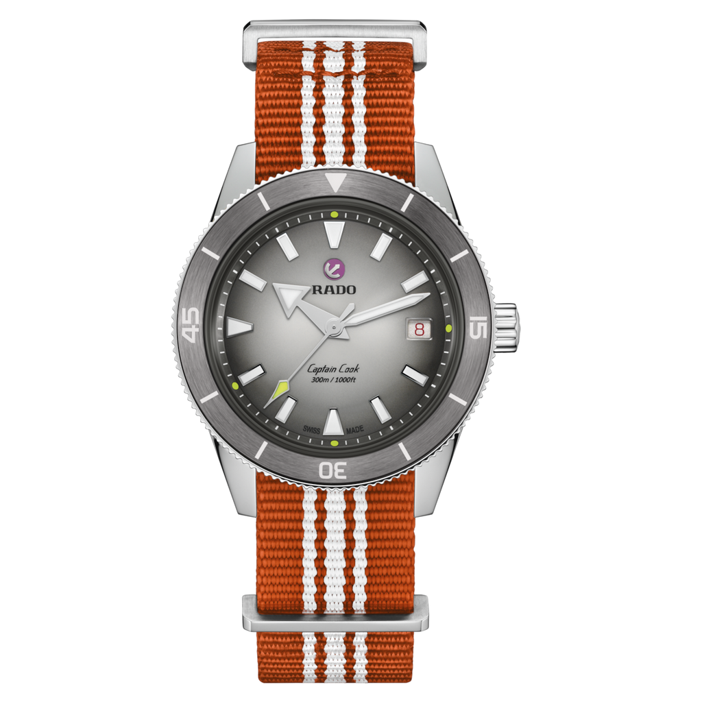 Rado Captain Cook X Tennis Limited Edition Grey 39mm on Bracelet -extra nato straps