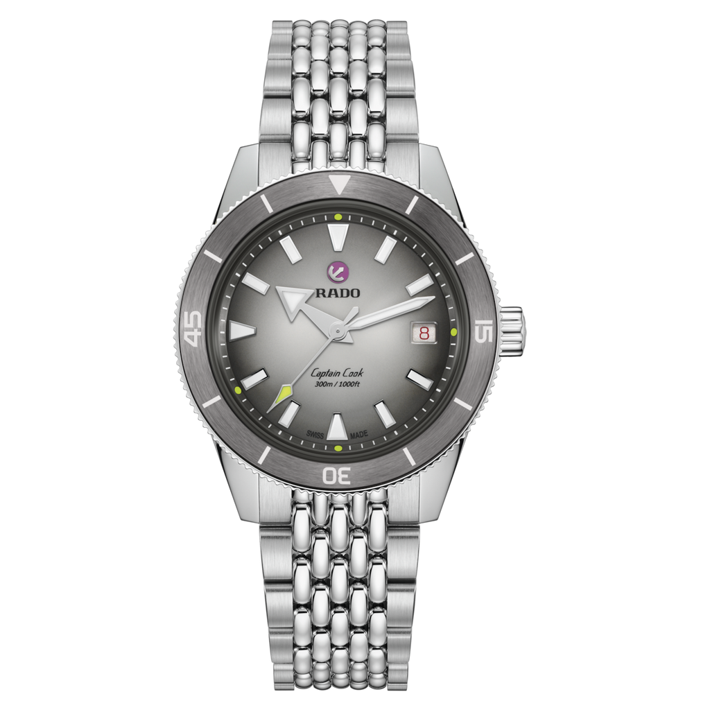 Rado Captain Cook X Tennis Limited Edition Grey 39mm on Bracelet -extra nato straps