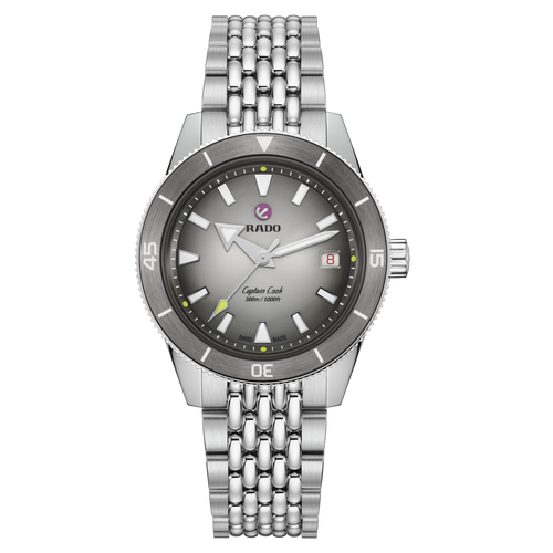 Rado Captain Cook X Tennis Limited Edition Grey 39mm on Bracelet -extra nato straps