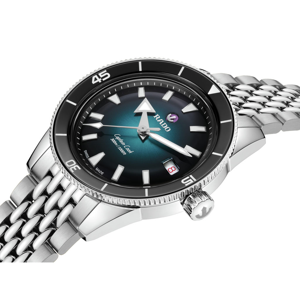 Rado Captain Cook Automatic turquoise 39mm on Bracelet