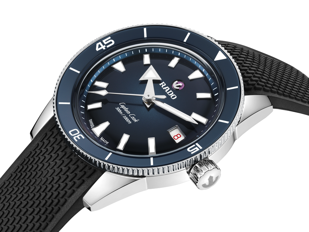Rado Captain Cook Automatic Blue 39mm on Rubber Strap