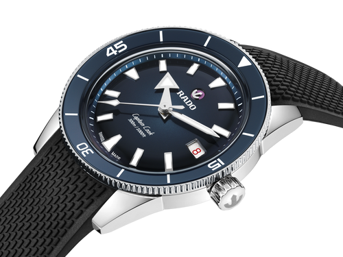 Rado Captain Cook Automatic Blue 39mm on Rubber Strap