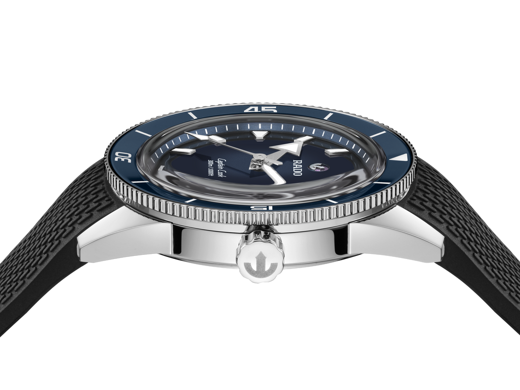 Rado Captain Cook Automatic Blue 39mm on Rubber Strap