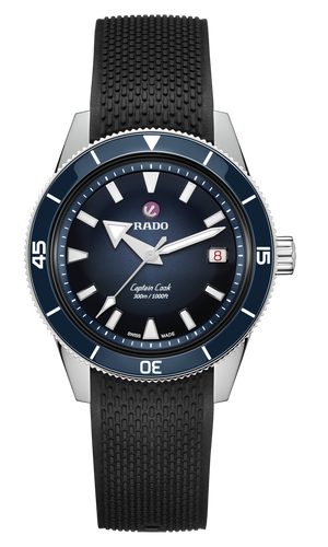 Rado Captain Cook Automatic Blue 39mm on Rubber Strap