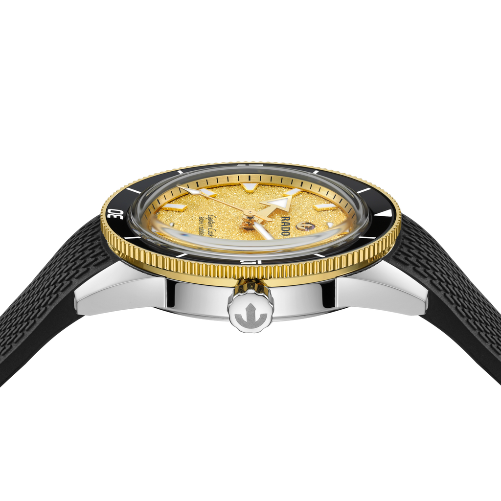 Rado Captain Cook Automatic Gold Dial 39mm on Bracelet with 1 complimentary rubber strap