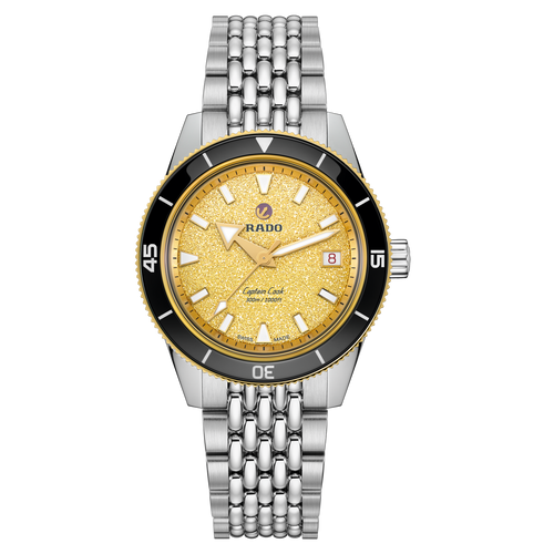 Rado Captain Cook Automatic Gold Dial 39mm on Bracelet with 1 complimentary rubber strap