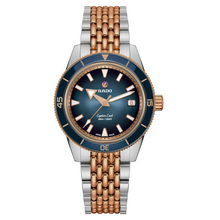 Load image into Gallery viewer, Rado Captain Cook Automatic Blue 39mm on 2 Tone RG Bracelet