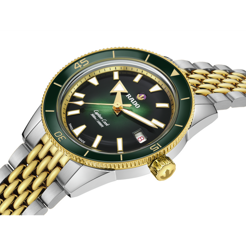 Rado Captain Cook Automatic Green 39mm on 2 Tone YG Bracelet