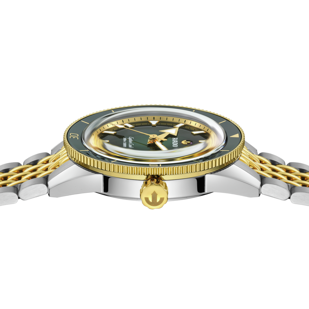 Rado Captain Cook Automatic Green 39mm on 2 Tone YG Bracelet
