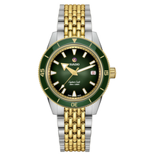 Load image into Gallery viewer, Rado Captain Cook Automatic Green 39mm on 2 Tone YG Bracelet