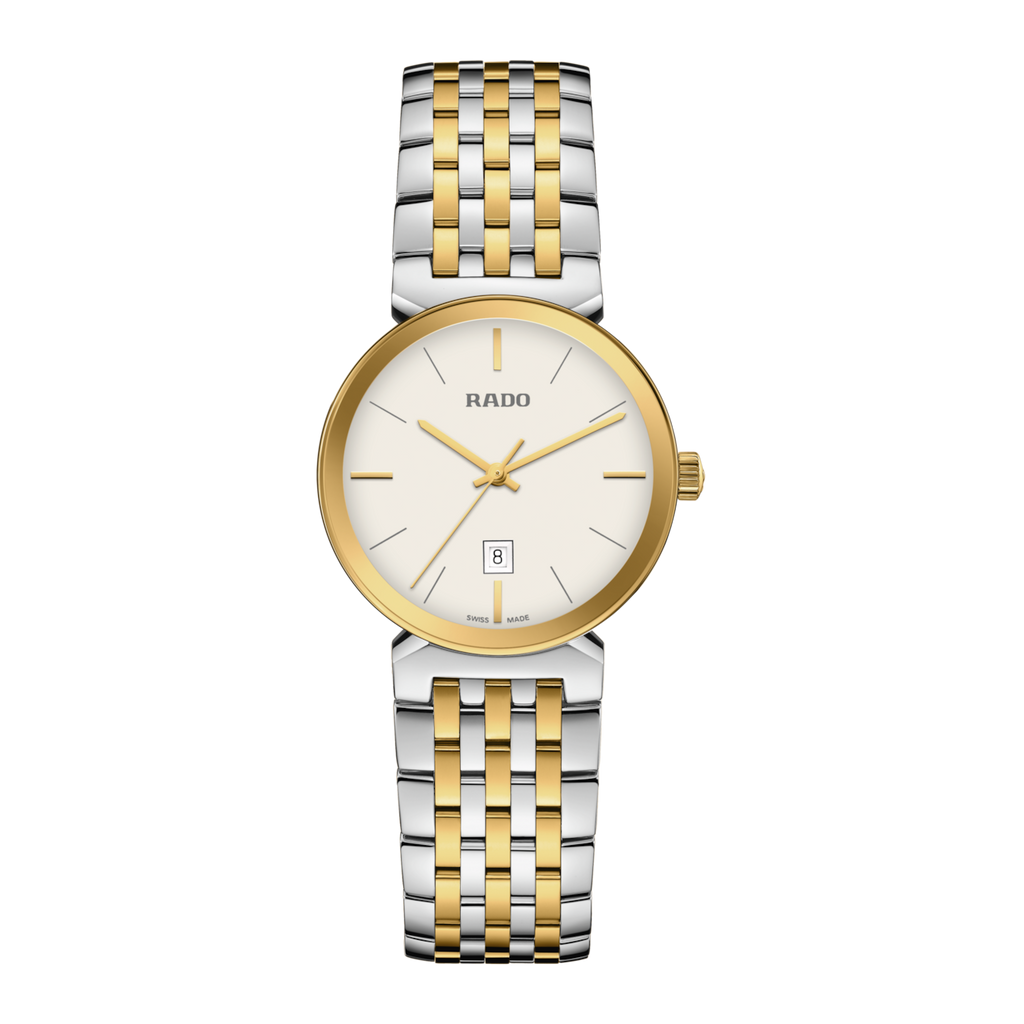 Rado Florence Classic Diamond White Dial 2 tones YG PVD Quartz 30mm