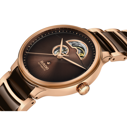 Rado Centrix Automatic Open Heart Brown Steel