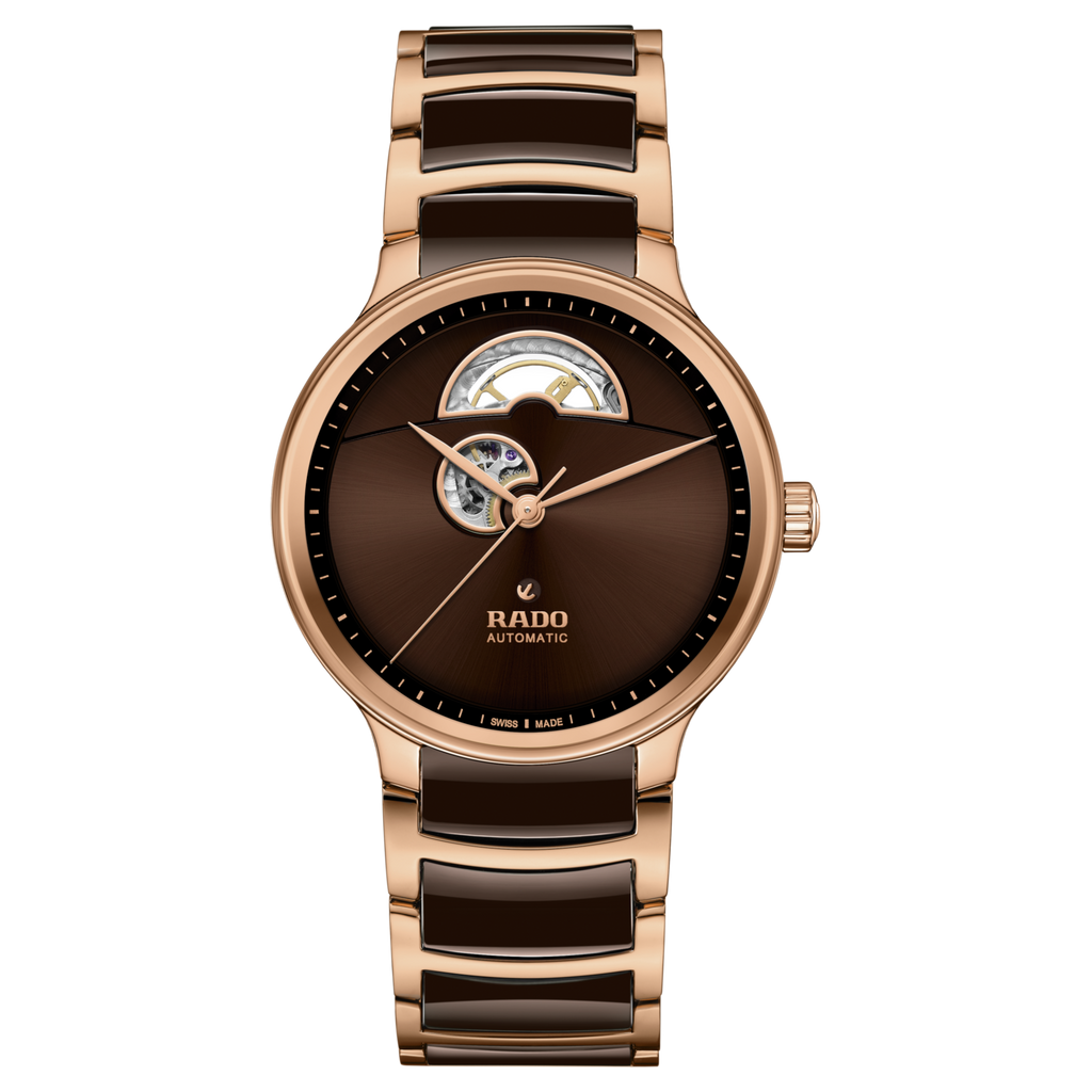 Rado Centrix Automatic Open Heart Brown Steel