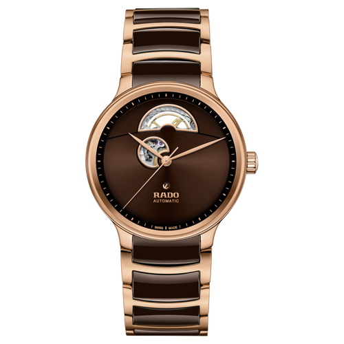 Rado Centrix Automatic Open Heart Brown Steel