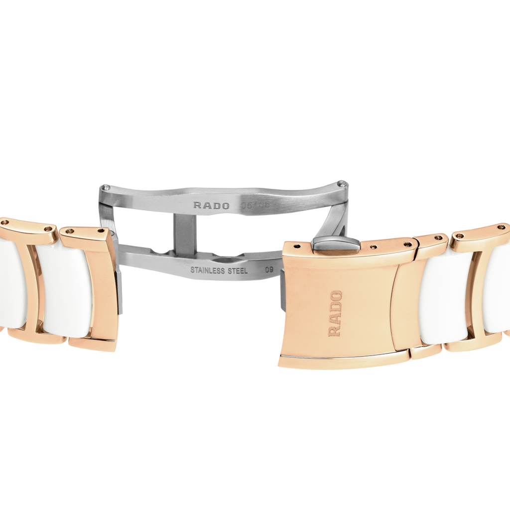 Rado Centrix Diamond Bezel White Ceramic RG PVD Automatic 35mm