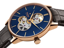 Load image into Gallery viewer, Rado Coupole Open Heart Automatic Blue Dial RG PVD on leather strap -41mm