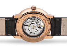 Load image into Gallery viewer, Rado Coupole Open Heart Automatic Blue Dial RG PVD on leather strap -41mm