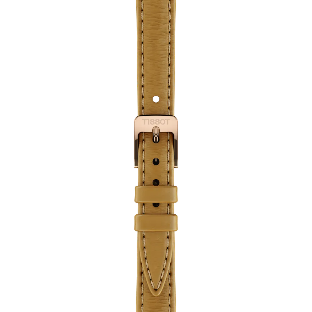 Tissot SRV Silver Dial Rose Gold PVD on Leather 30 x 21.8mm