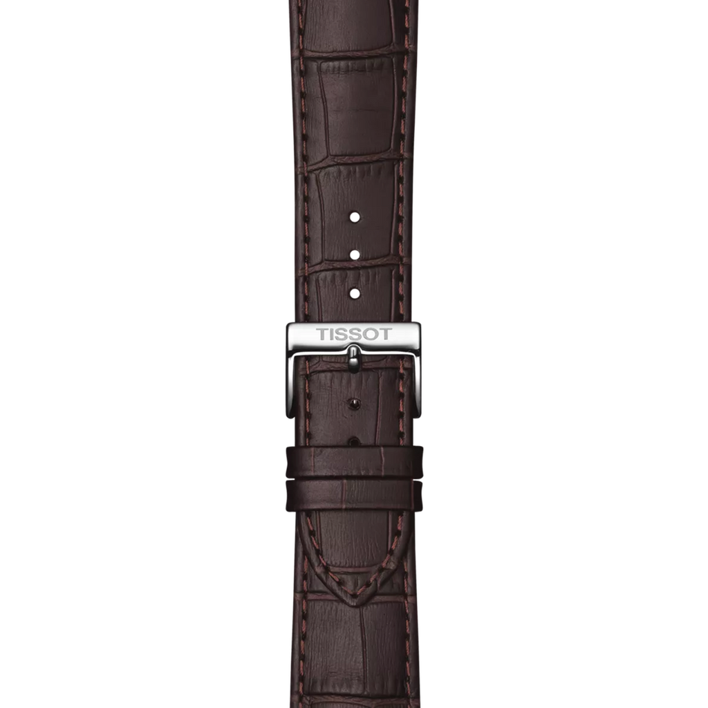 TISSOT CLASSIC DREAM WHITE DIAL QUARTZ WATCH ON LEATHER STRAP