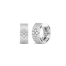 Load image into Gallery viewer, Roberto Coin Love in Verona Earrings in 18k white gold with pave diamonds