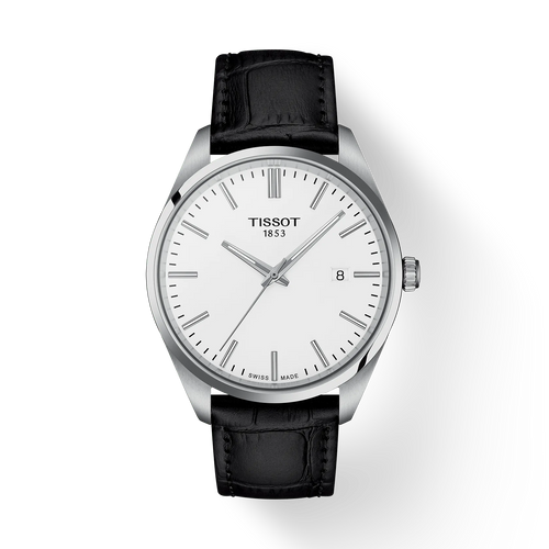 TISSOT PR 100 40MM WHITE DIAL ON LEATHER