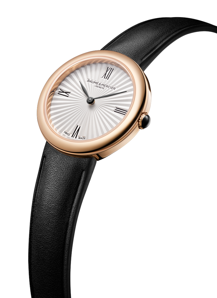 Joia de Baume & Mercier 10849 -RG PVD 28mm quartz on Leather Strap