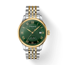 Load image into Gallery viewer, TISSOT LE LOCLE POWERMATIC 80 GREEN DIAL YG 2 TONES BRACELET