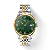 TISSOT LE LOCLE POWERMATIC 80 GREEN DIAL YG 2 TONES BRACELET