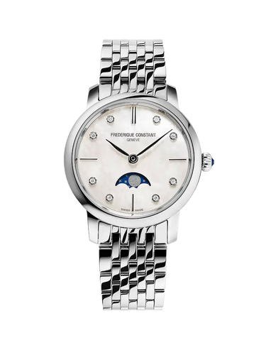 FREDERIQUE CONSTANT SLIMLINE LADIES MOONPHASE QUARTZ ON BRACELET